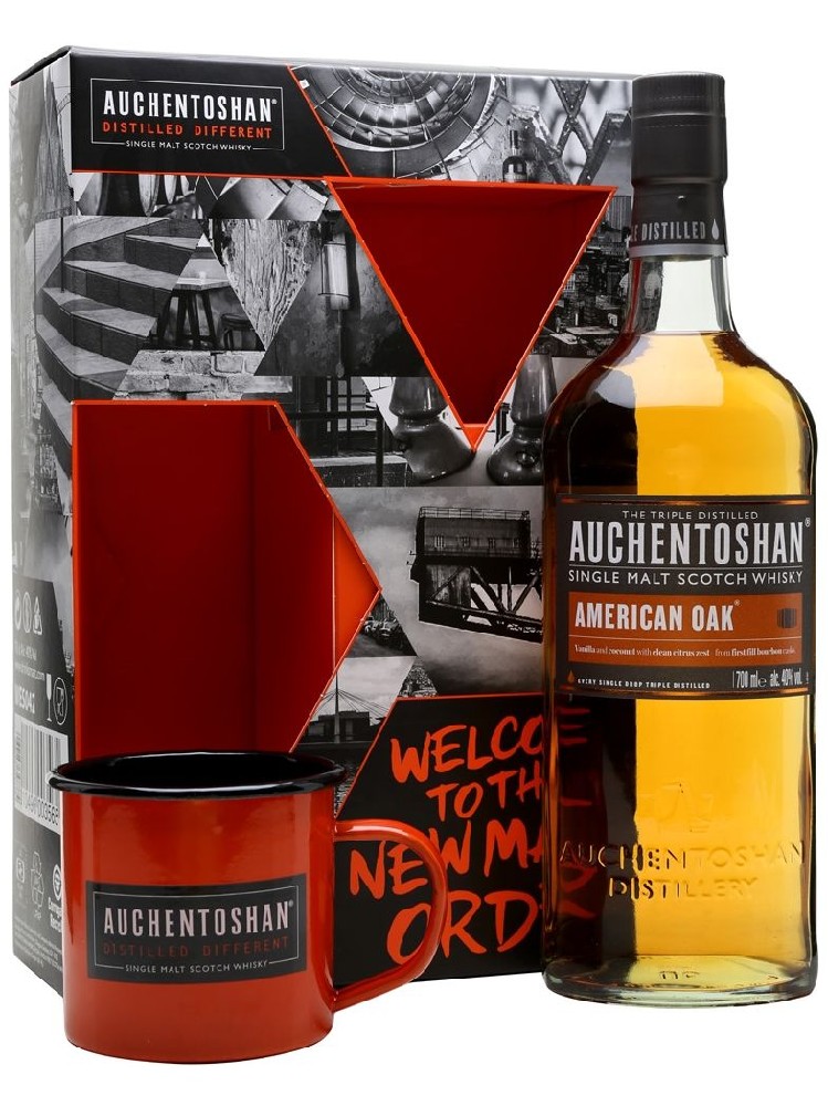 Whisky Auchentoshan US Oak + hrnek gB 40%0.70l