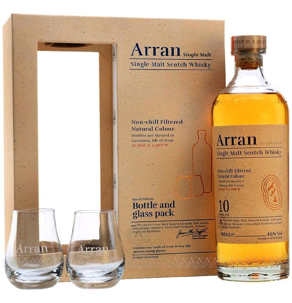 Whisky Arran 10y + 2sklo gB 46%0.70l