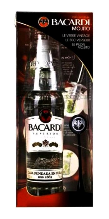 Rum Bacardi Carta blanca Mojito Pack GB 37.5%0.70l