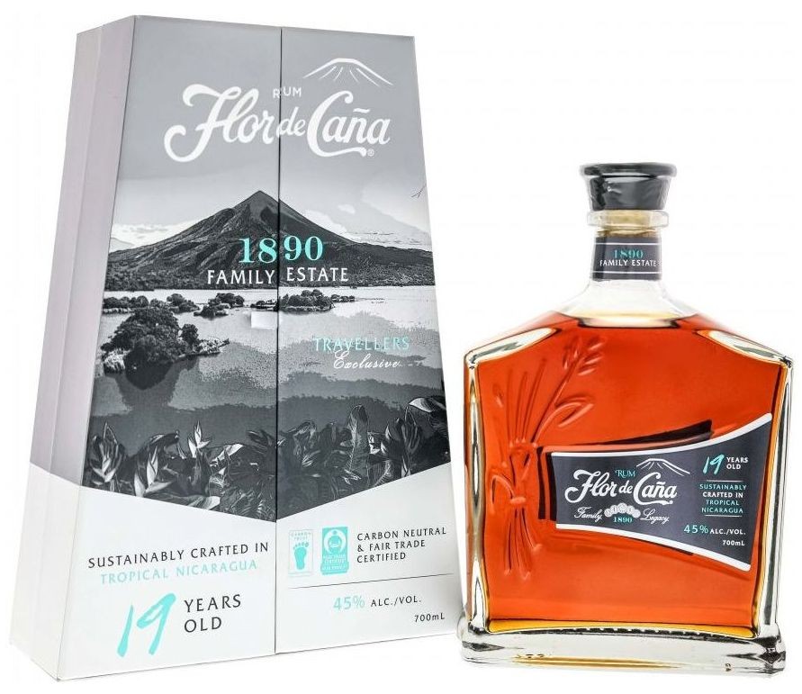 Rum Flor de Cana 19y Travellers Exclusive gB 45%0.70l