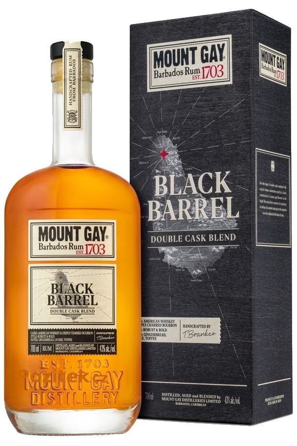 Rum Mount Gay Black barrel v krabičce 43%0.70l
