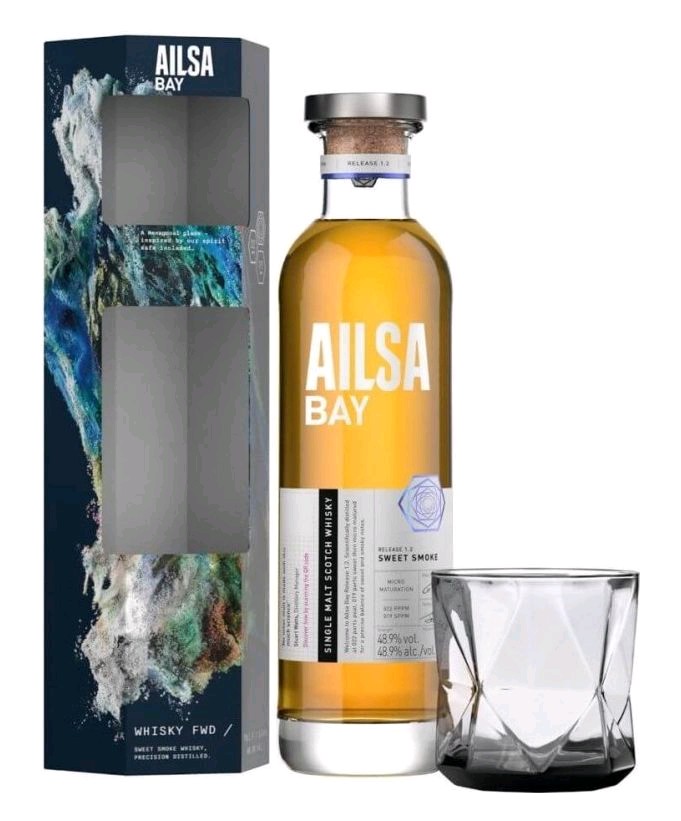 Whisky Ailsa Bay + sklo gB 48.9%0.70l