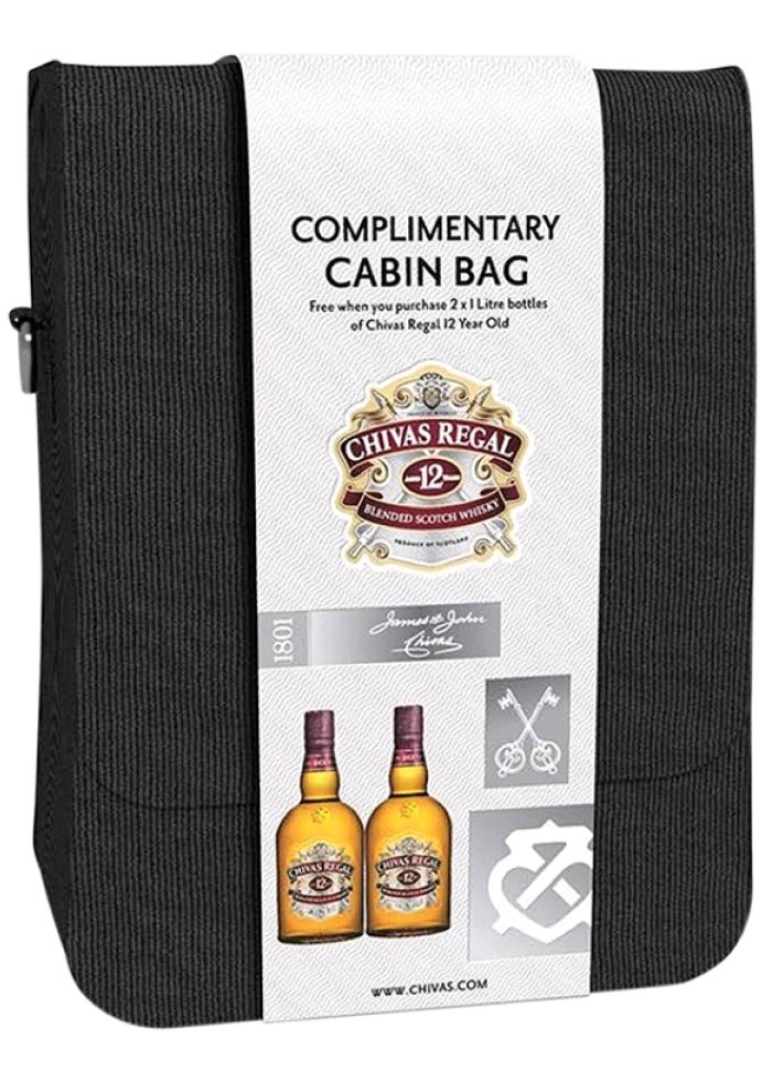 Whisky Chivas Regal 12y double set Cabin bag gB 2x40%1.00l