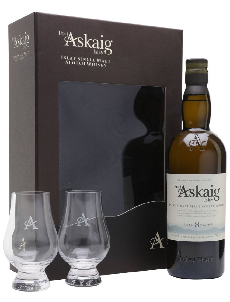 Whisky Port Askaig 8y + 2sklo gB 45.8%0.70l