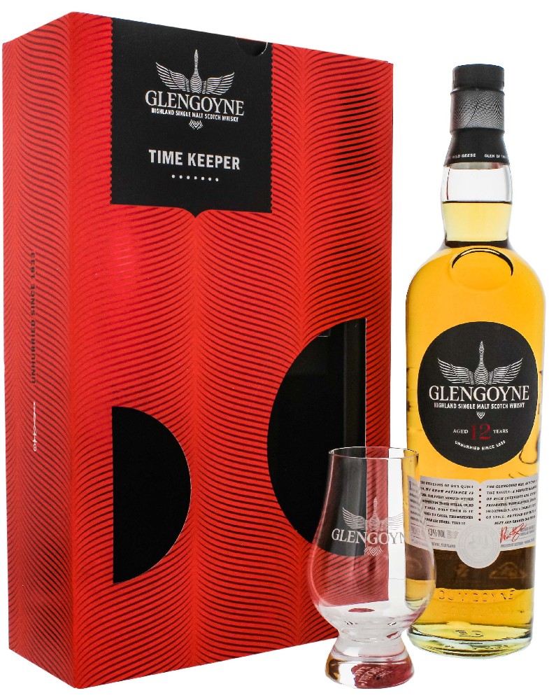 Whisky Glengoyne 12y + sklo Time Keeper gB 43%0.70l