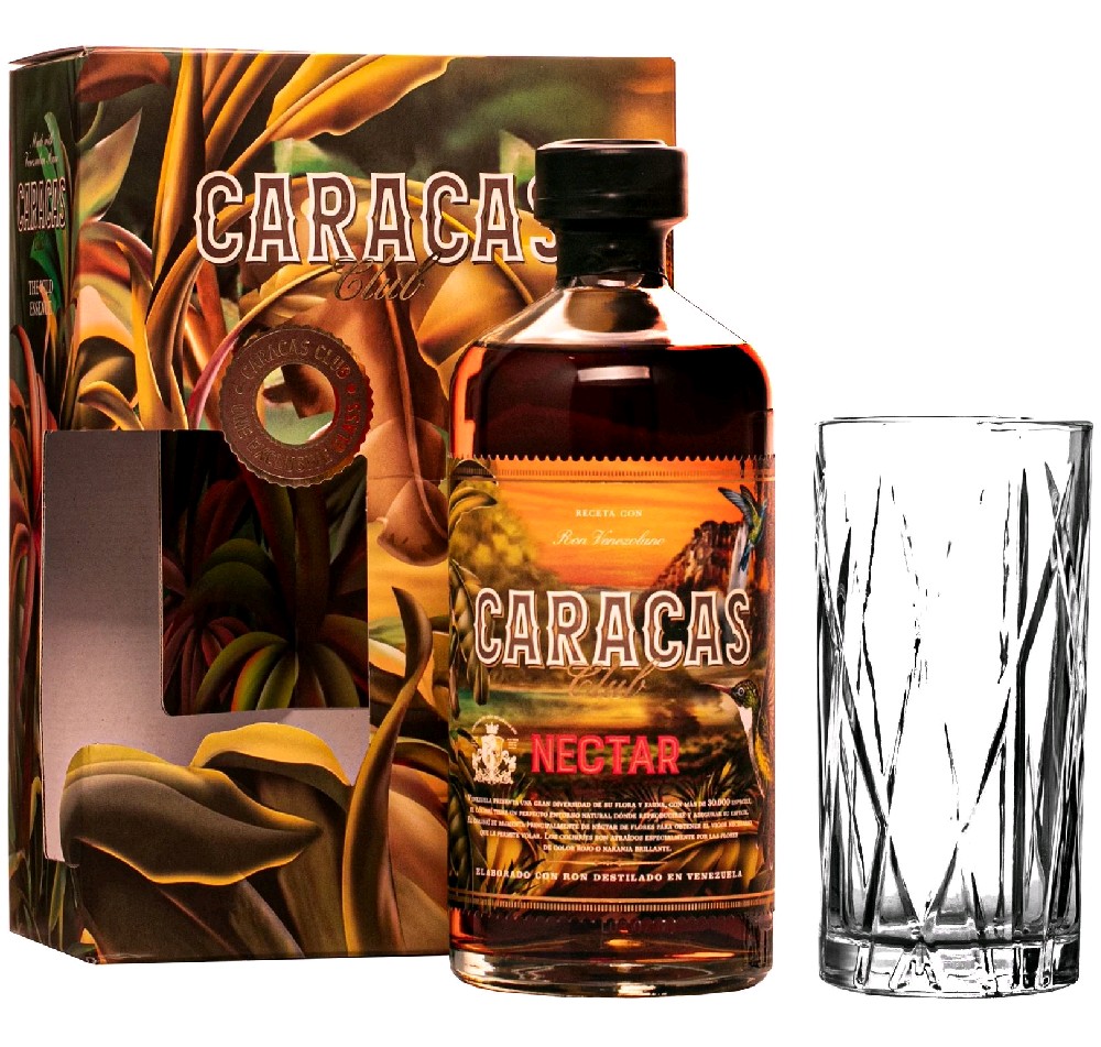 Caracas Club Nectar + sklenička long 0.7l