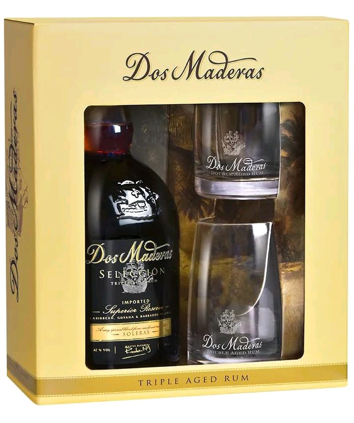 Rum dos Maderas Selección + 2sklo gB 42%0.70l