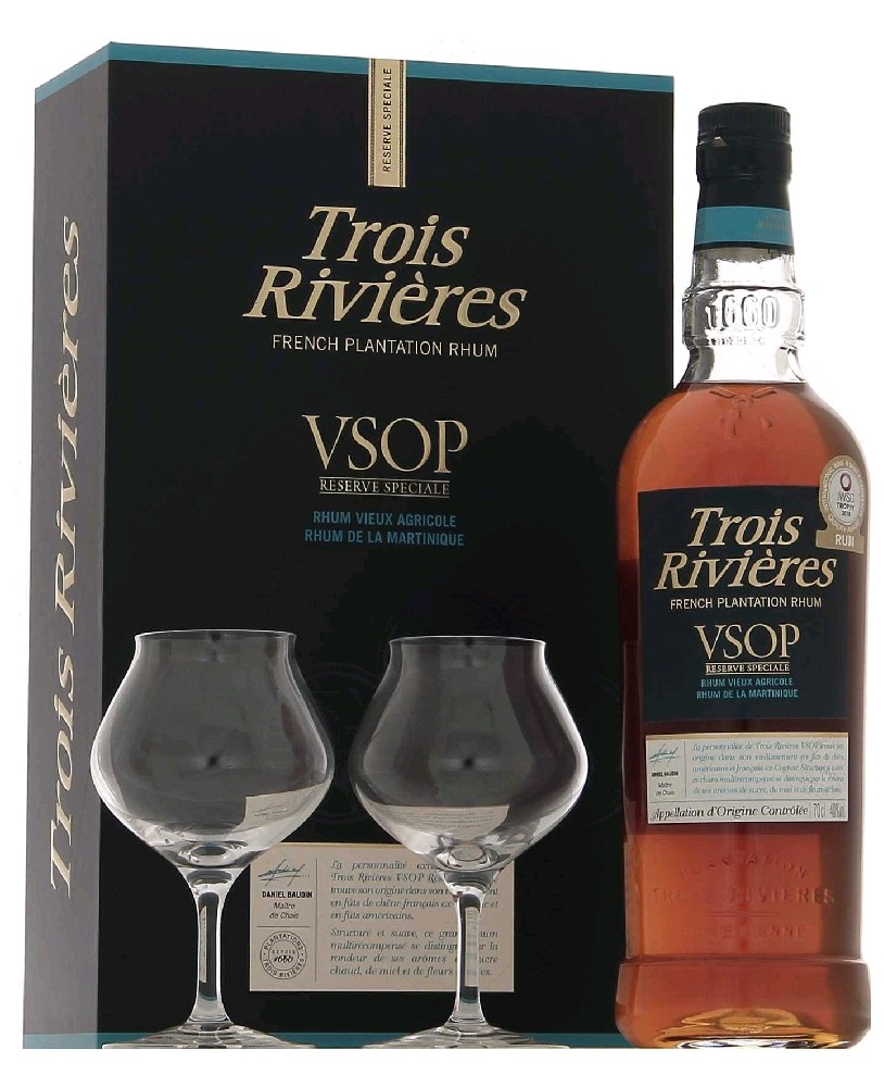 Trois Rivieres VSOP + 2 skleničky 0.7l