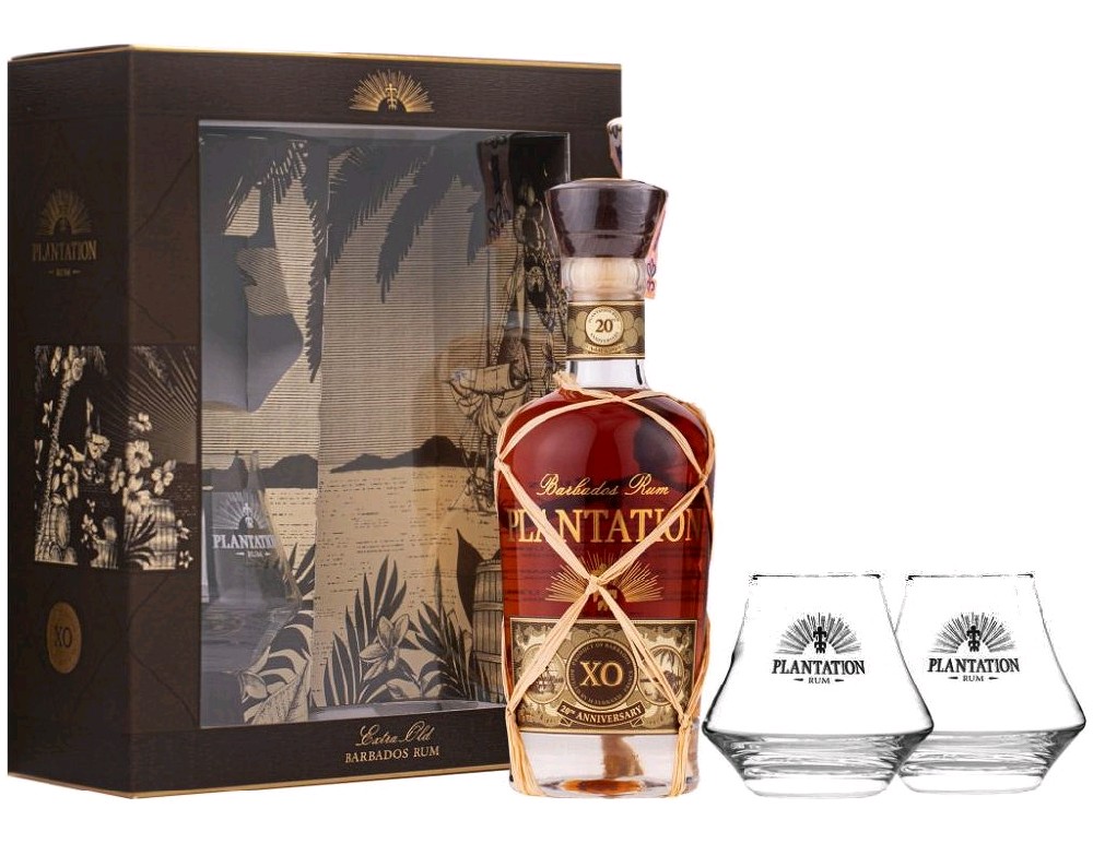 Plantation XO 20th Anniversary + 2 skleničky 0.7l