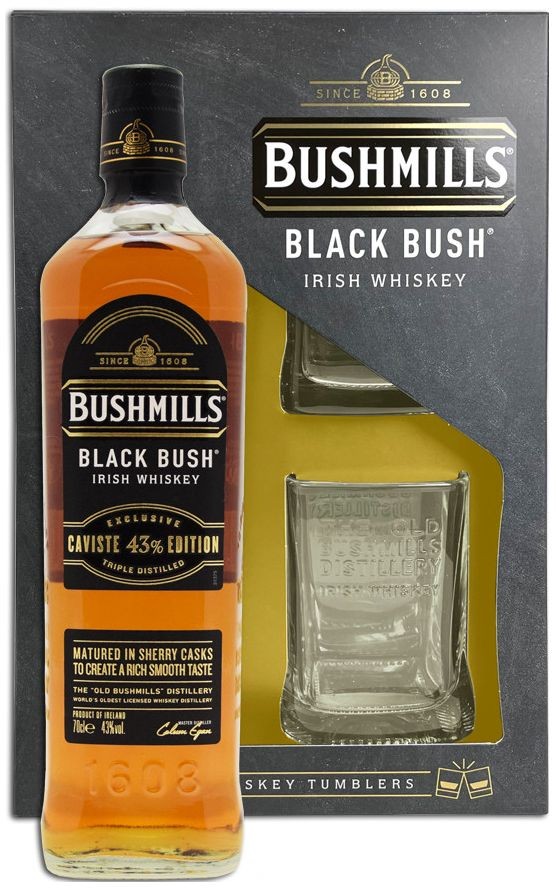 Bushmills Black Bush Caviste se skleničkama 0.7l