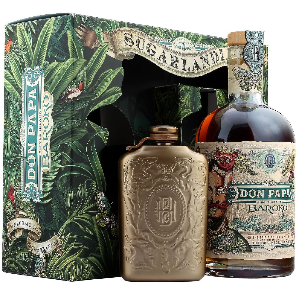 Don Papa Baroko & Hip Flask 0.7l