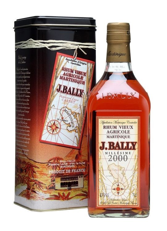 Rum J.Bally 2000 Millesime v plechu 43%0.70l