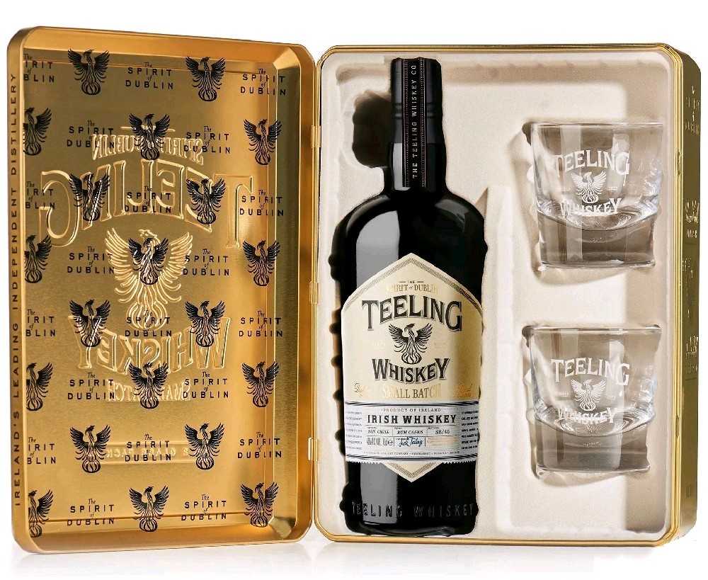 Teeling Small batch + 2sklo zlatý plech 0.7l