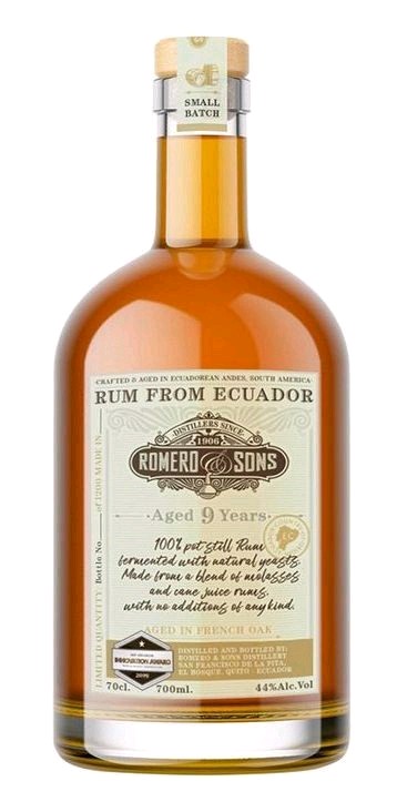 Romero & Sons 9y 100% Pot Still 0.7l