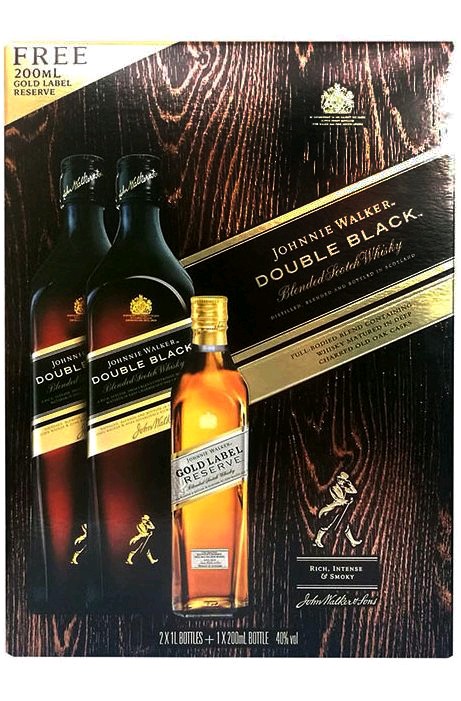 Johnnie Walker Double Black & 0.2l Gold 2x1l