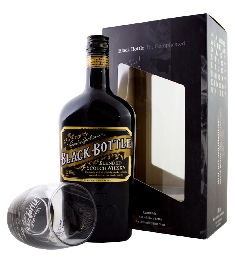 Black Bottle se skleničkou 0.7l