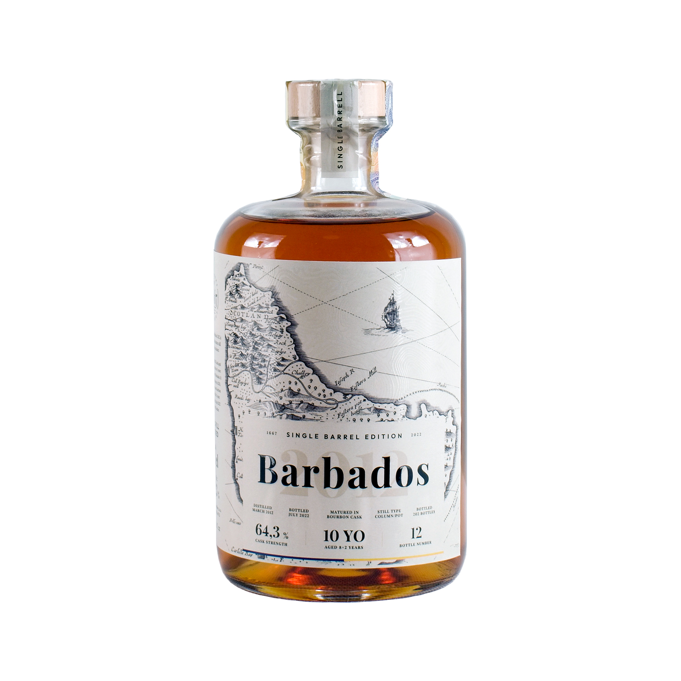 1667 Single Barrel Barbados 2012 rum od výrobce 1667 1667 Single Barrel Barbados 2012