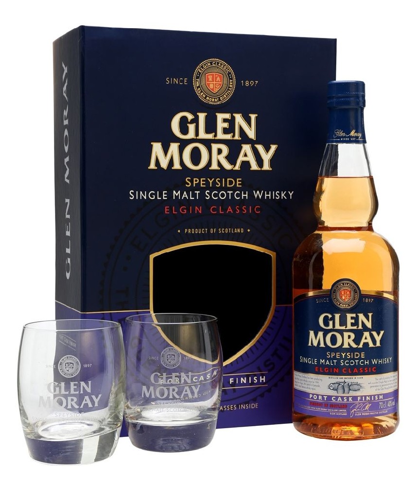 Glen Moray Port cask se skleničkama 0.7l