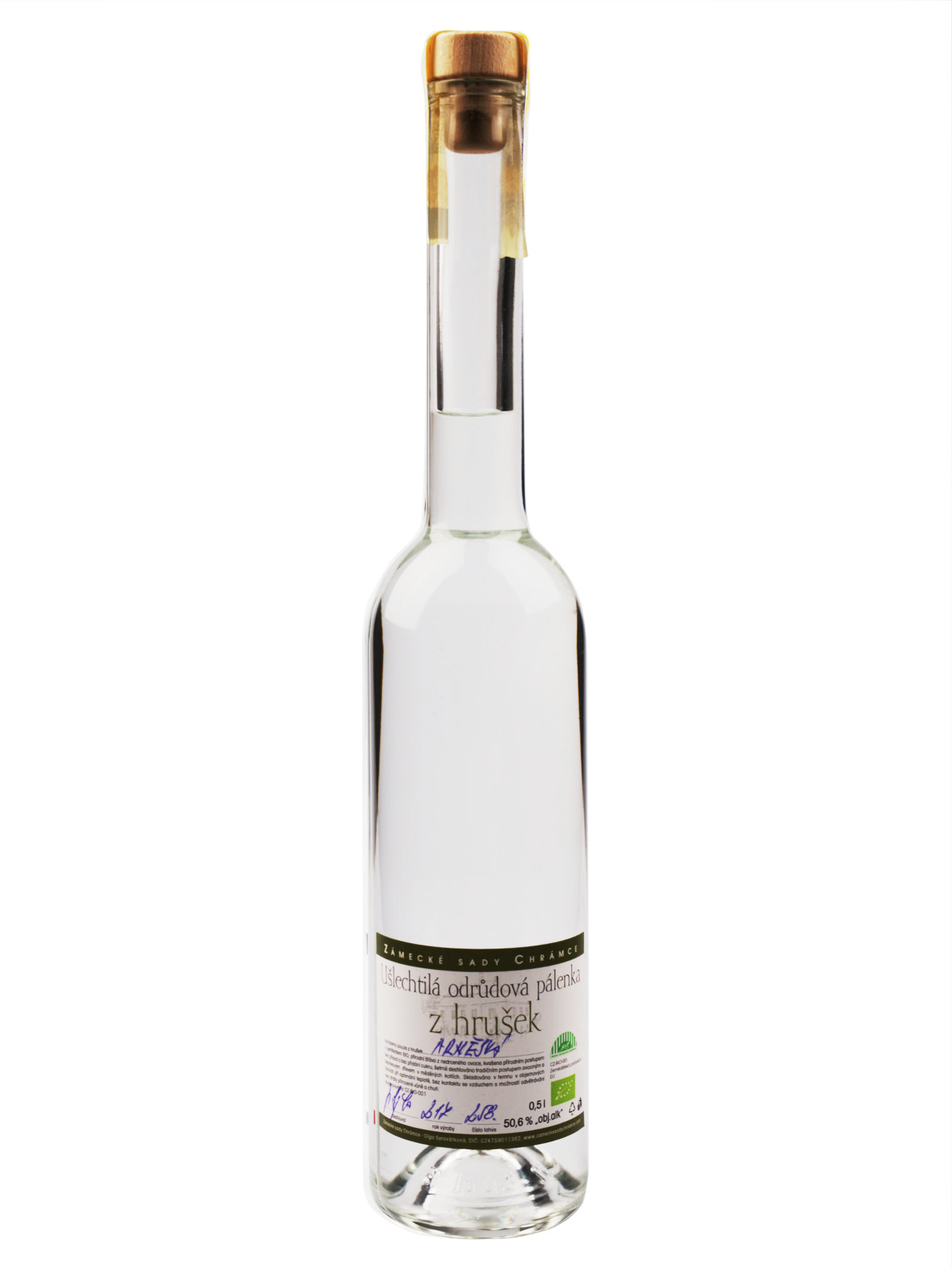 Zámecké sady Chrámce BIO Pálenka z hrušek odrůdy Koporečka 50,6% 0,5l