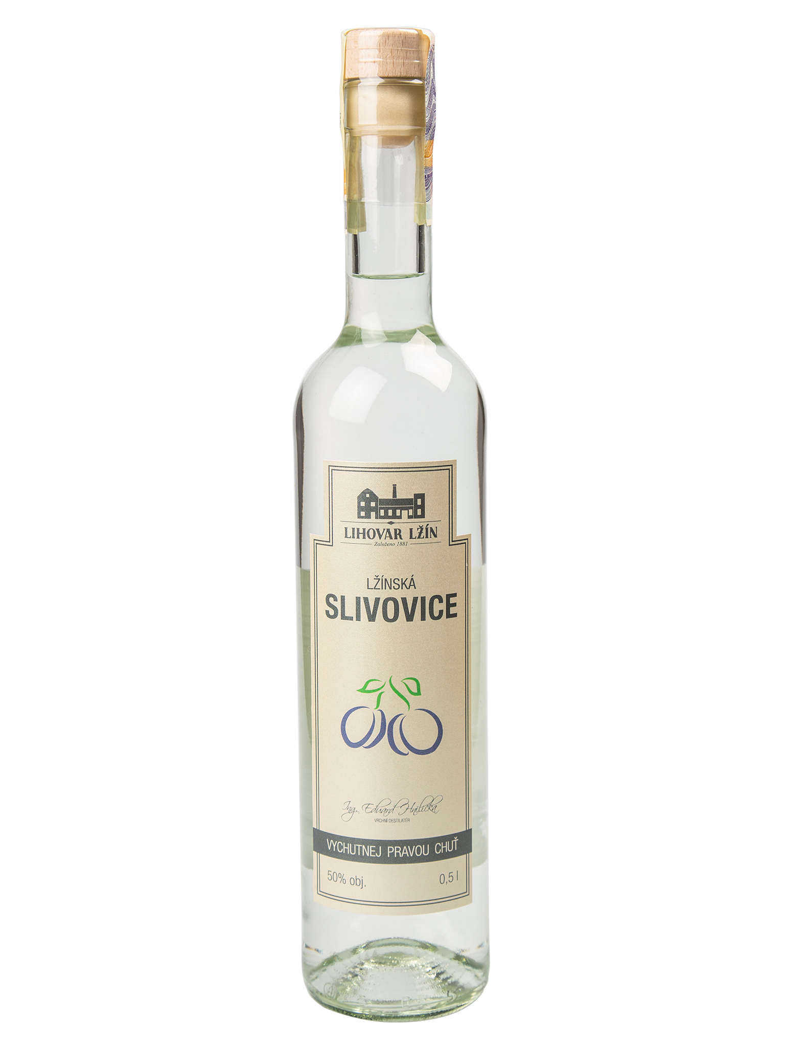 Lihovar Lžín Lžínská Slivovice 50 % 0,5 l