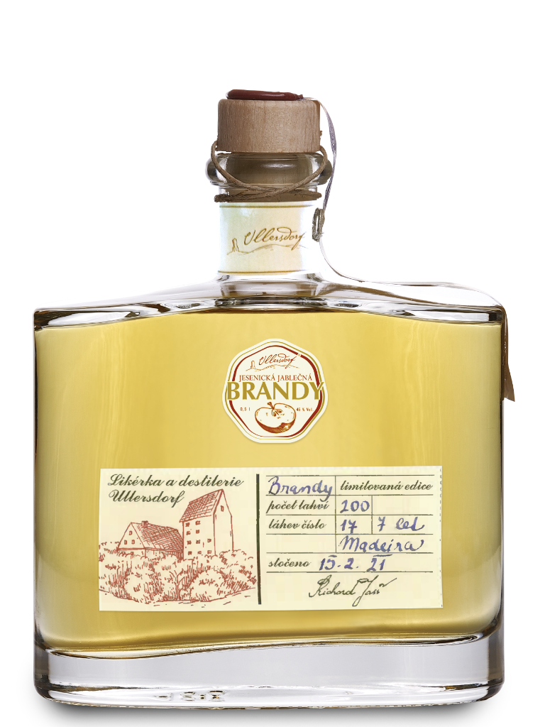 Ullersdorf - likérka a destilerie Ullersdorf Jesenická jablečná brandy 45% 0,5l