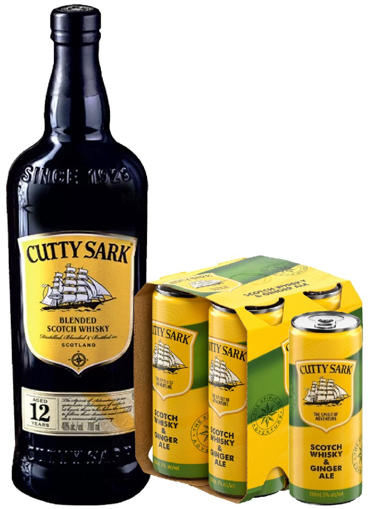 Cutty Sark 12y & 4ks Ginger Cutty 0.7l