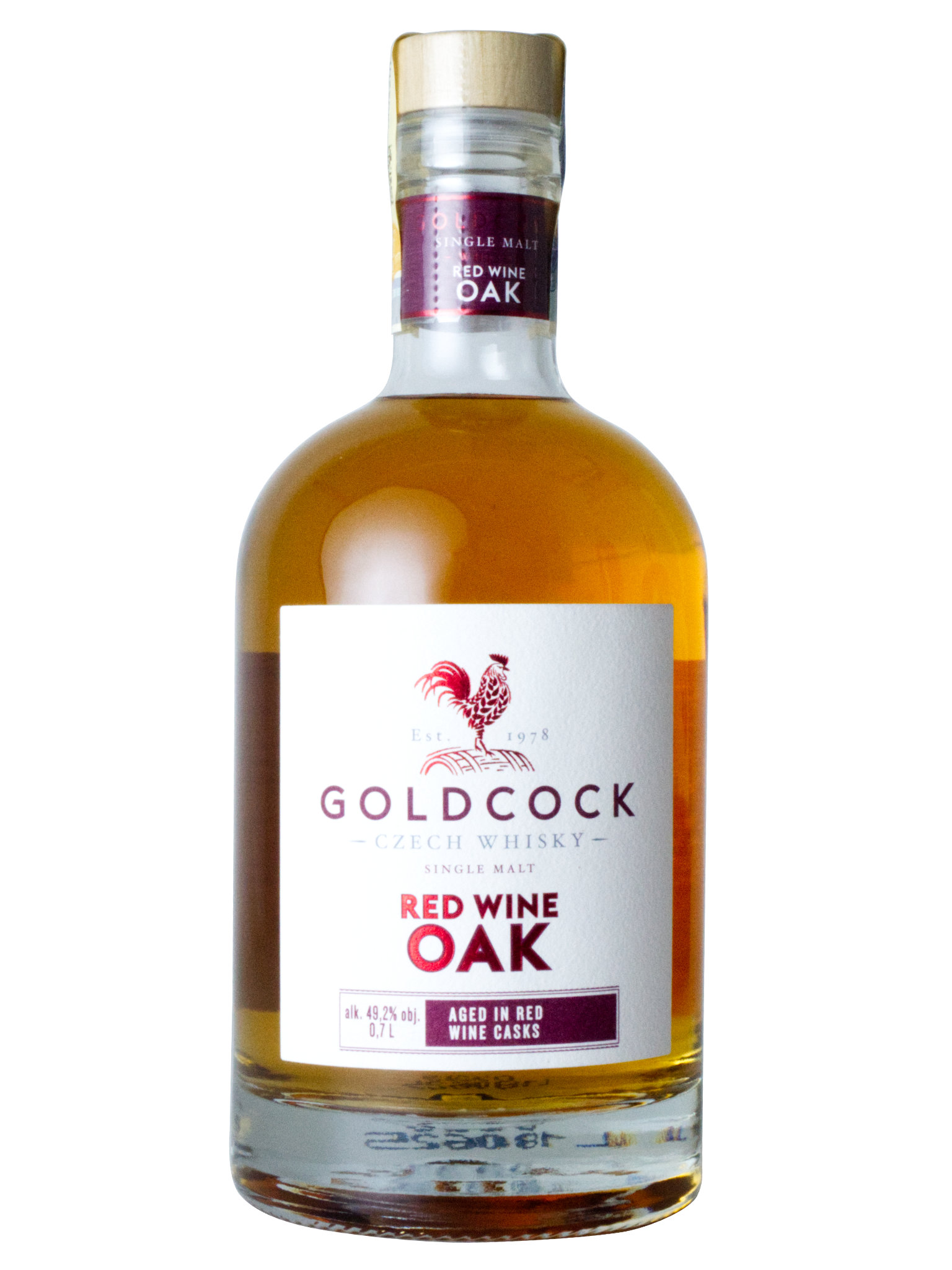 GOLDCOCK Whisky GOLDCOCK 10yo RED WINE OAK 49,2% 0,7l