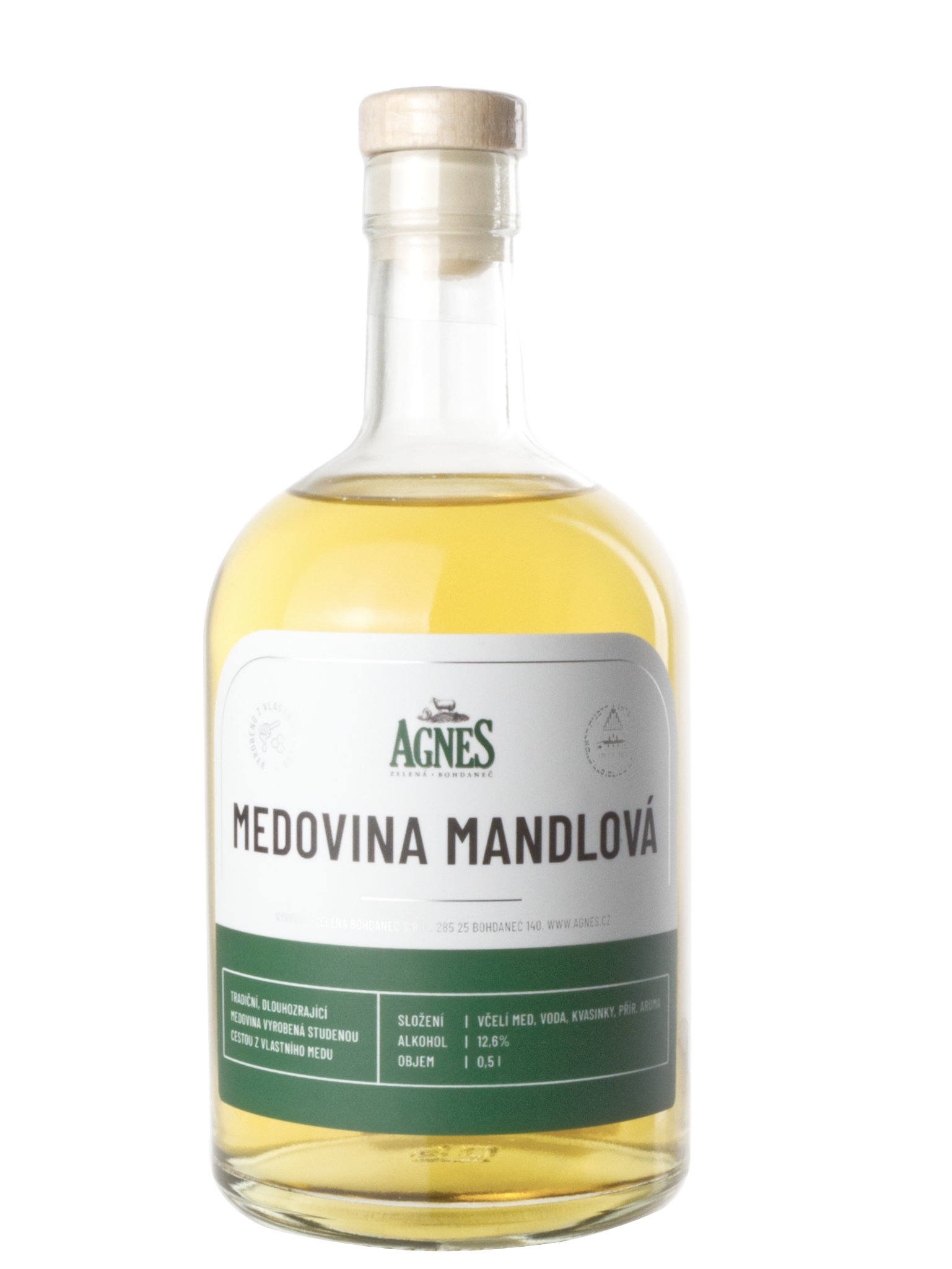 Agnes Zelená Bohdaneč Agnes Medovina mandlová 12,6% 0,5l