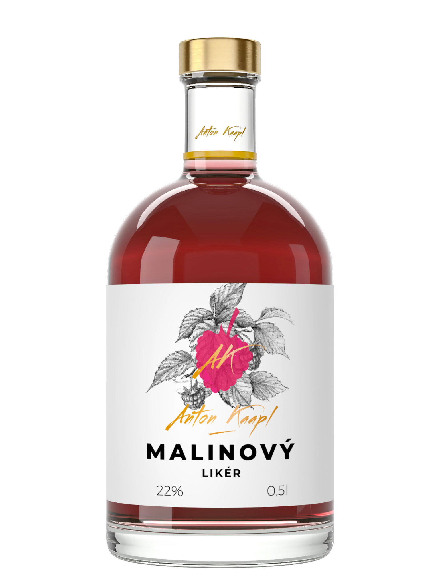 Anton Kaapl Malinový likér 22% 0,5l