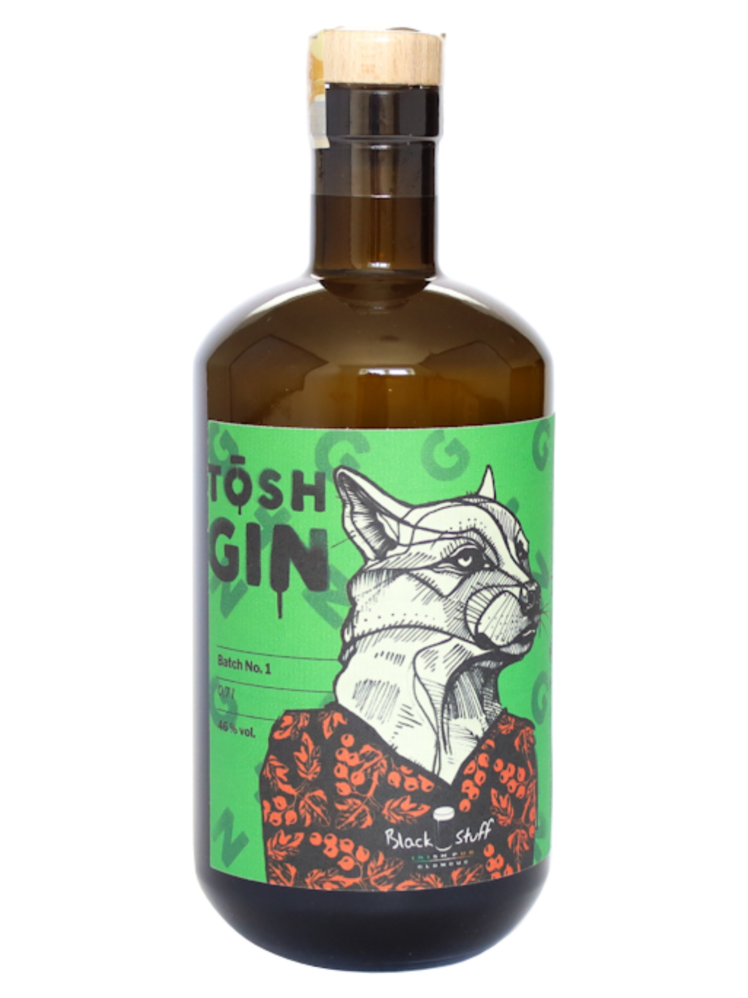 TŌSH Distillery Olomouc Tosh BLACK STUFF Gin 46% 0,7l