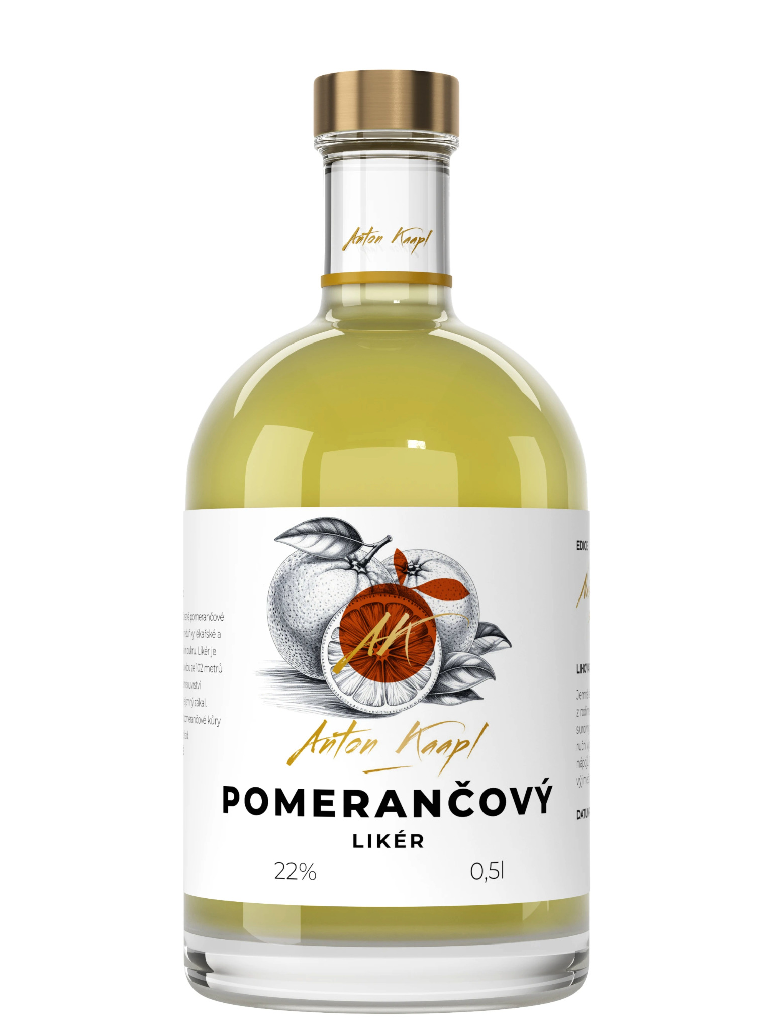 Anton Kaapl Pomerančový likér 22% 0,5l