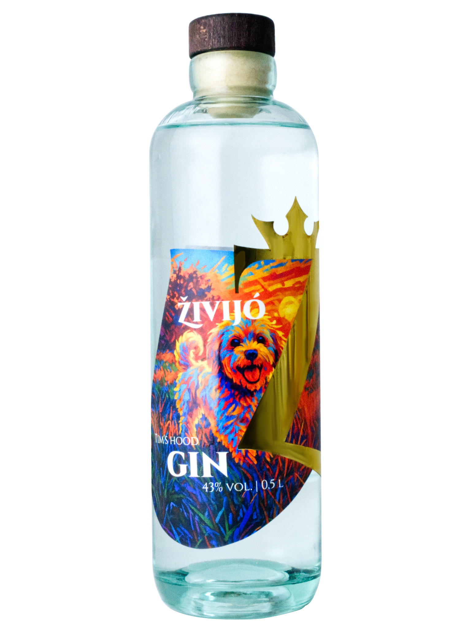Živijó Tim's hood gin 43% 0,5l