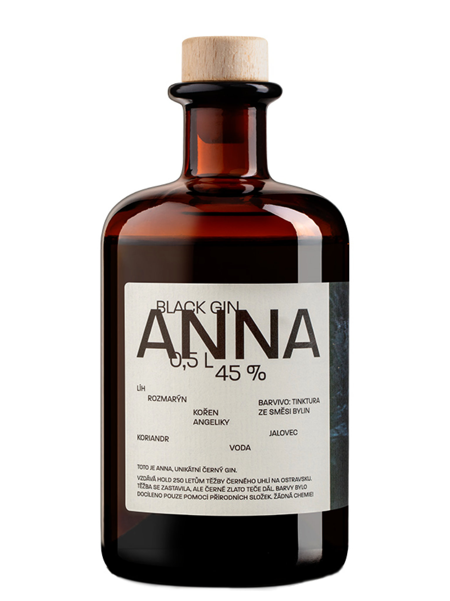 Šafránka Distillery Šafránka Black gin ANNA 45% 0,5l