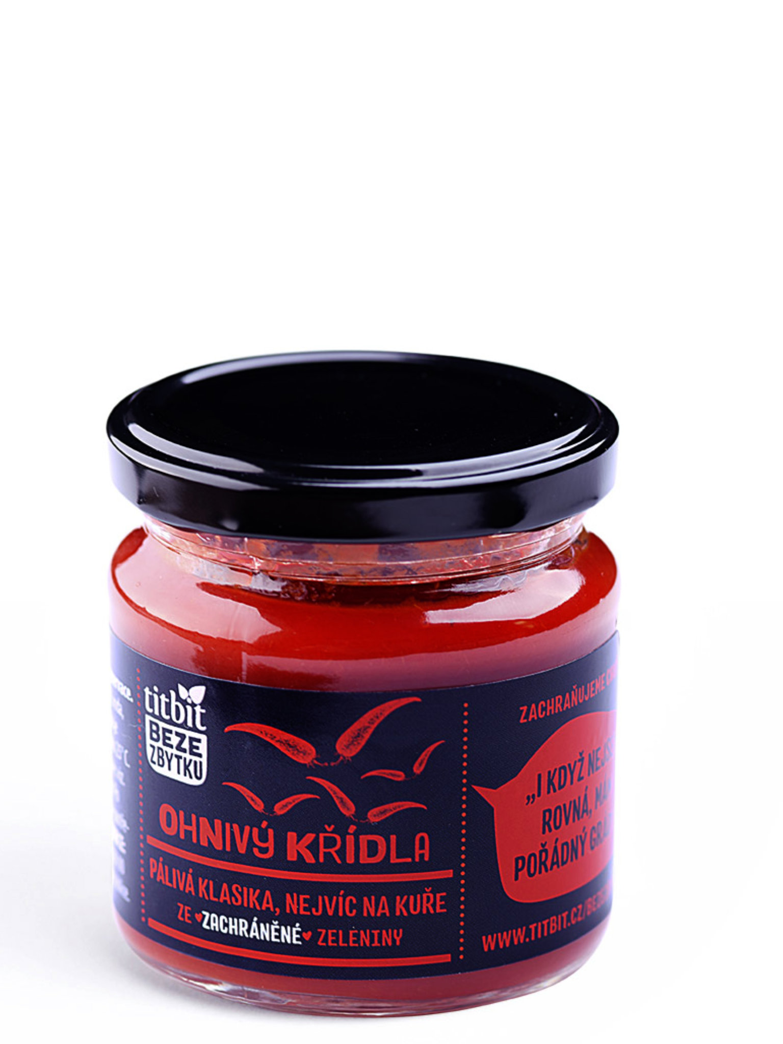 Titbit Ohnivý křídla vegan – Red Hot Wings 180g