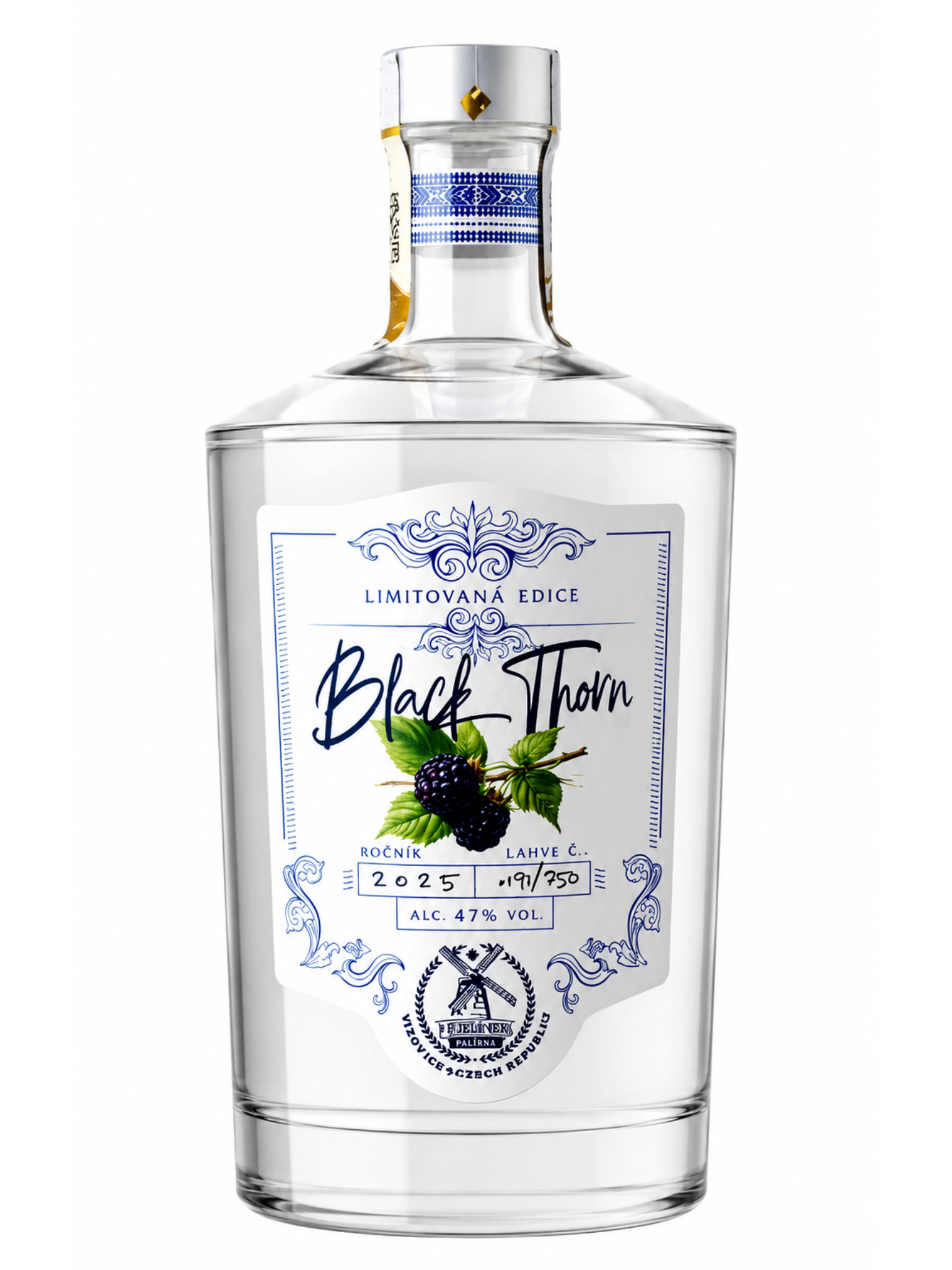 Palírna Kuželov (U větrného mlýna) Horňácká Ostružinovice (Black Thorn) 47% 0,5l