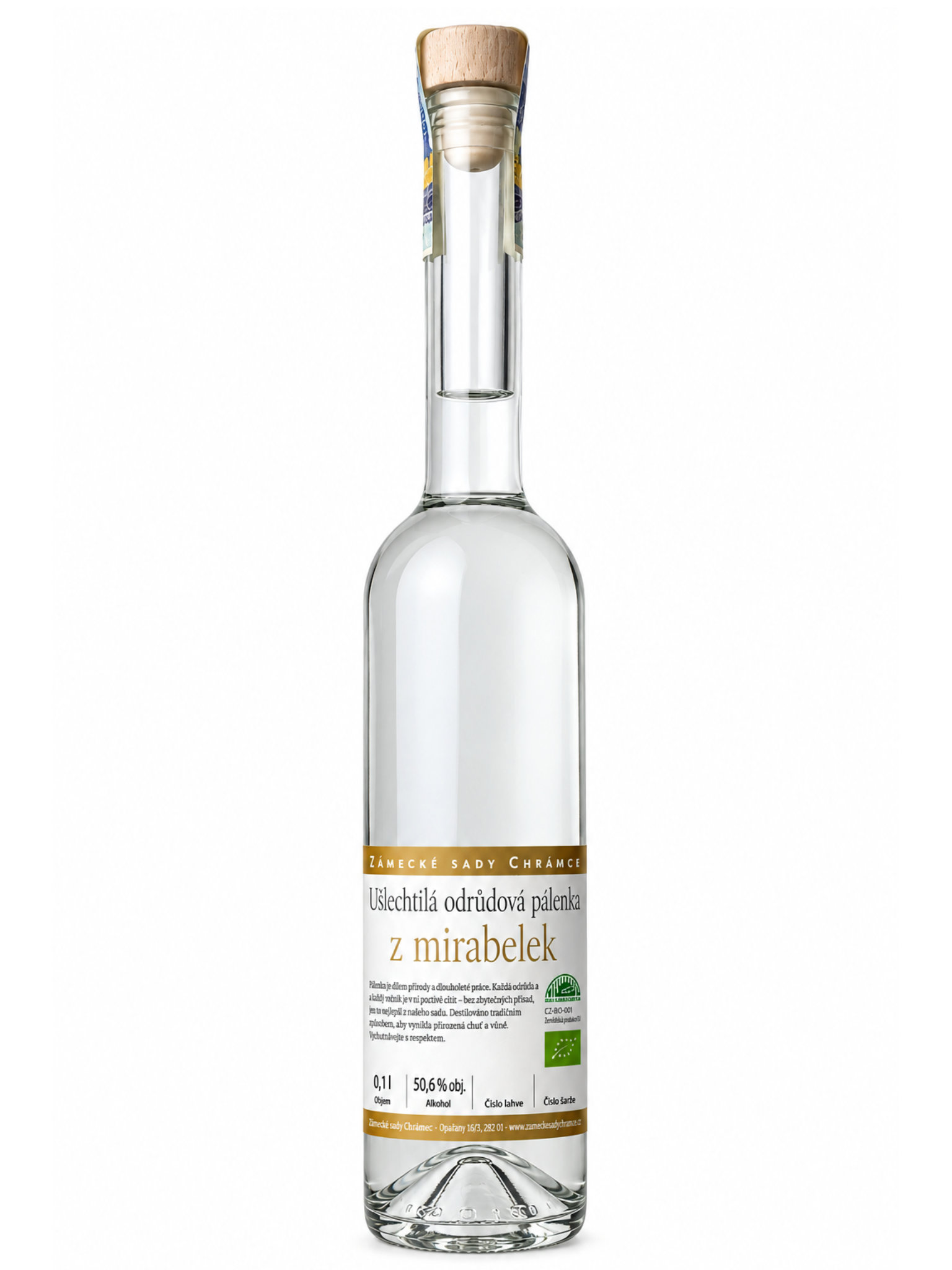 Zámecké sady Chrámce BIO Pálenka z Mirabelek 50,6% 0,5l