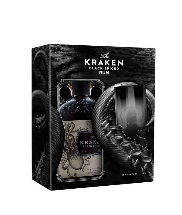 Kraken Black Spiced Gift Box se sklenicí