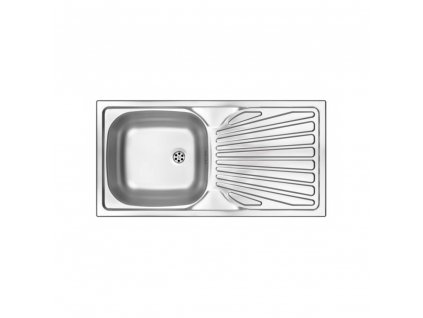 TECHNO 860 1,5 dřez, 860x435x160, výpusť 1,5" (sifon ZXY 9921)