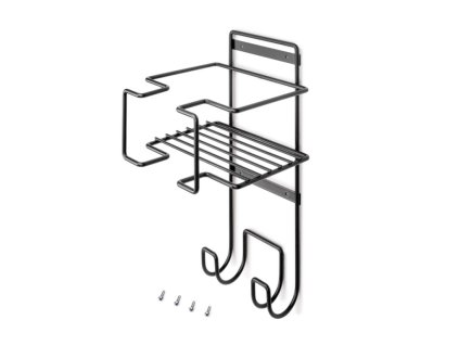 Věšák na přislušenství na žehlení a k vysavači 200x200x380 mm -  antracit