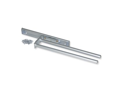Výsuvný věšák na utěrky, L 310 mm, 2 ramena, střibrný