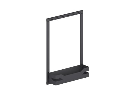 Koš na dvířka WIRELI Style s háčky na utěrky 310x105x530 mm, antracit