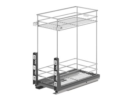 Plnovýsuvný dvojkoš Komfort spodní s tlumeným dovřením, 239x517x505 mm, chrom