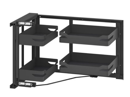 Slepý roh WIRELI Style s tlumeným dovřením - Levý, 868-938x535x585mm, antracit