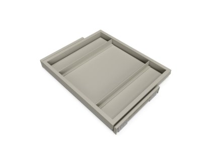 Výsuvný organizér na doplňky HACK, 560-594x434x56 mm, kamenná šedá