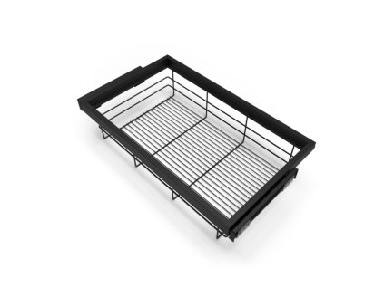 Výsuvný úložný koš HACK,  760-794x434x140 mm, černý epoxid