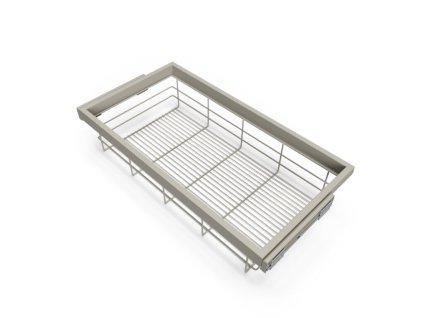 Výsuvný úložný koš HACK,  860-894x434x140 mm, kamenná šedá
