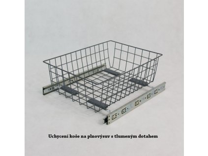 výsuvný šatní koš 600/150 mm, stříbrný epoxid