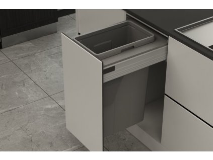 Odpadkový koš Elegance, 35 l, 362-368x506x570, K40-šedý plast