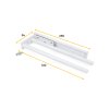 Výsuvný věšák na utěrky, L 310 mm, 2 ramena, bílý