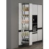 Potravinová skříň WIRELI Elegance 5 košů 400mm, 345x500x1659-2059mm, bílá, chrom